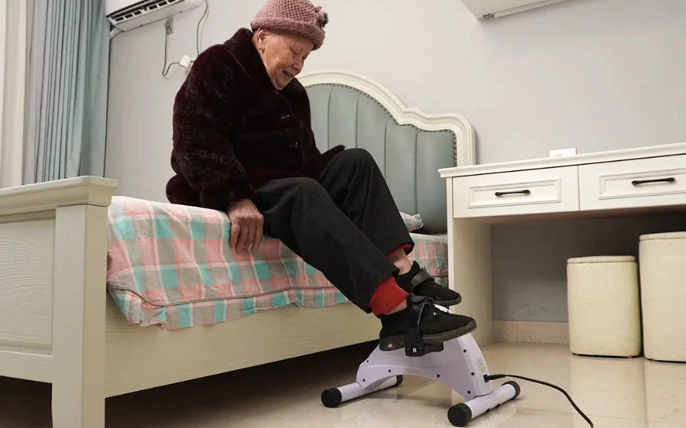 using Tousains mini electric exercise bike at home: seniors