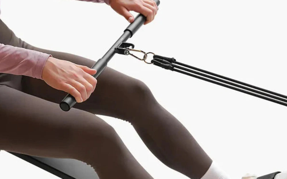 fitness equipment on sale : using foldable rowing machine at home