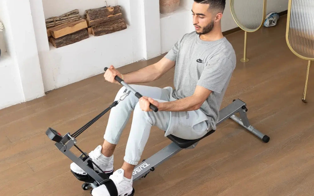 using foldable rowing machine at home : the best exercise device