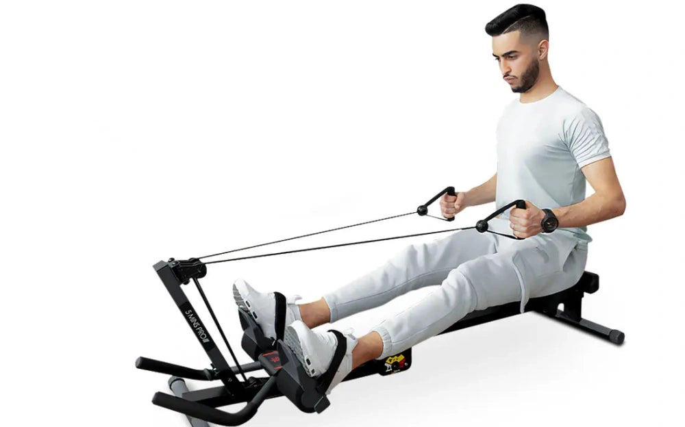 Foldable Rowing Machine with 2 strings