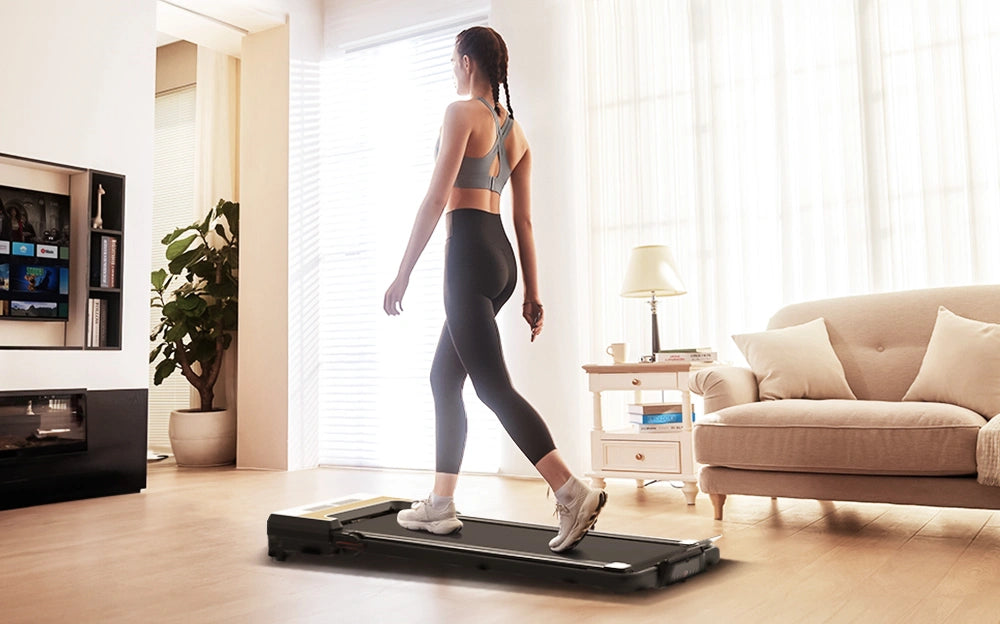 walking on the Tousains 2 in 1 incline treadmill