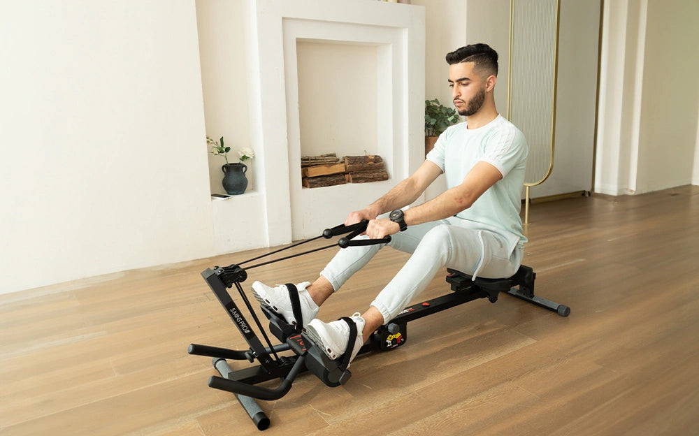 using the rowing machine for full-body workout