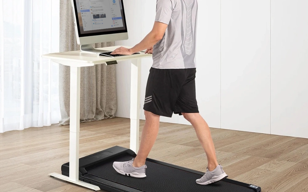 walking under desk treadmill from Tousains: working while exercising