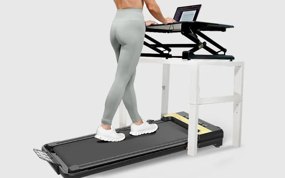  auto incline treadmill from Tousains with under desk design