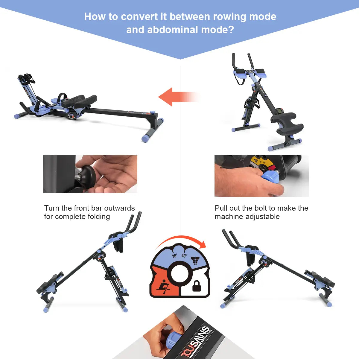 Tousains 3 in 1 Rowing Machine 1.0