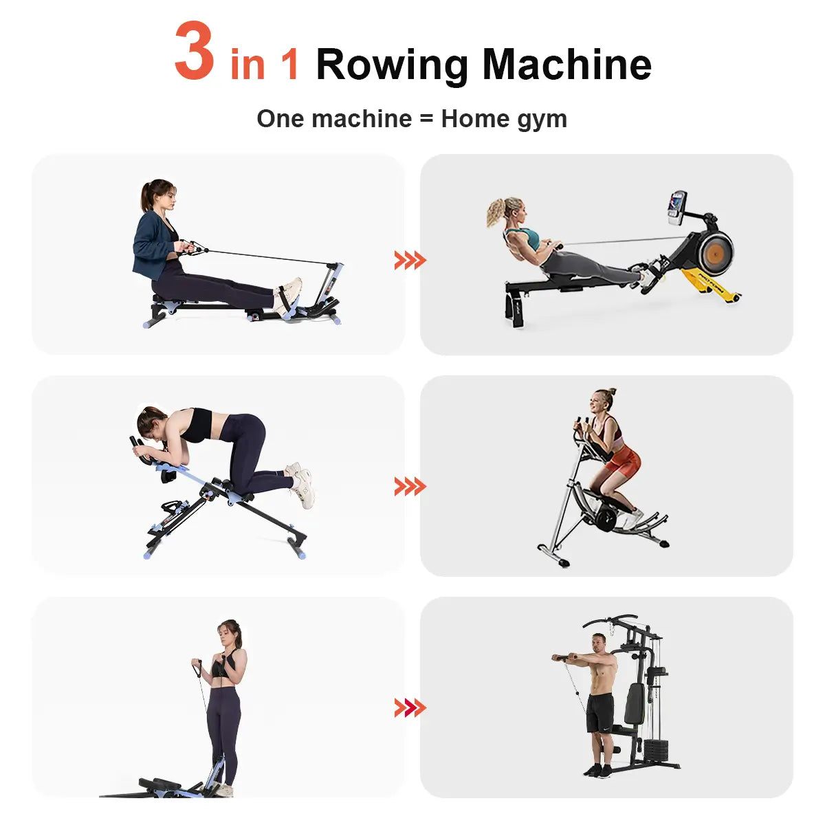 Tousains 3 in 1 Rowing Machine 1.0