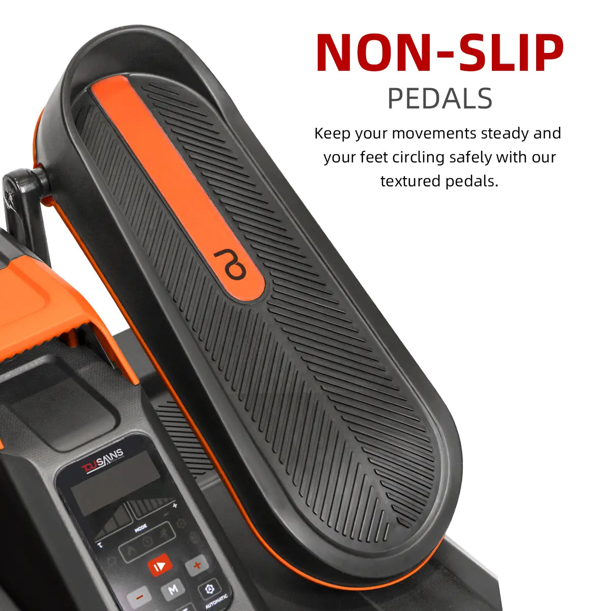 Tousains mini elliptical machine with non-slip pedals