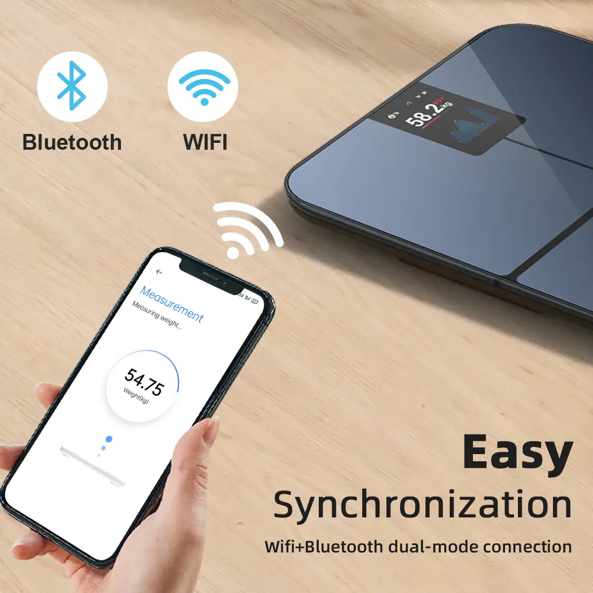 Tousains smart scale M1 with easy synchronization 