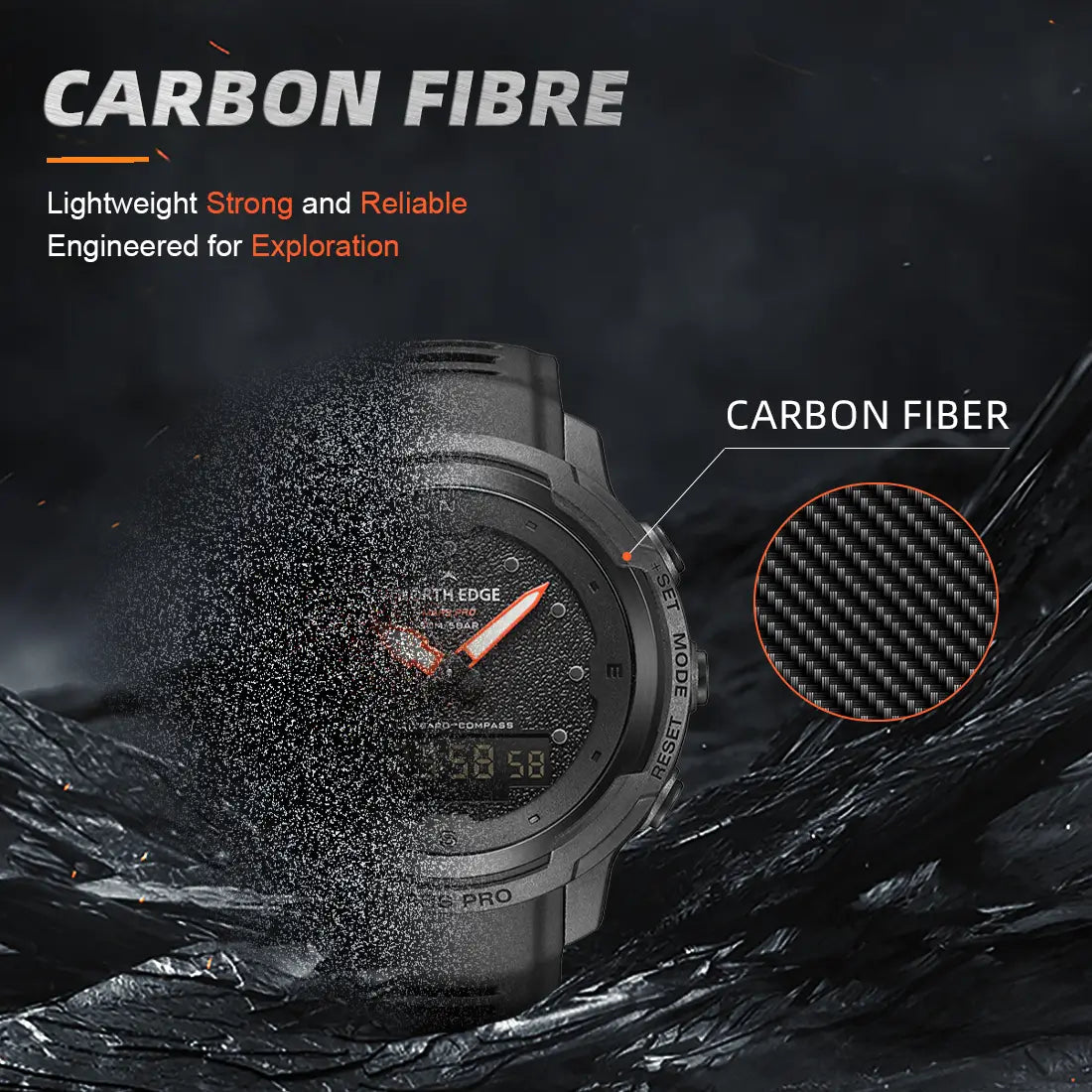 Tousains carbon fiber watch with unmatched durability