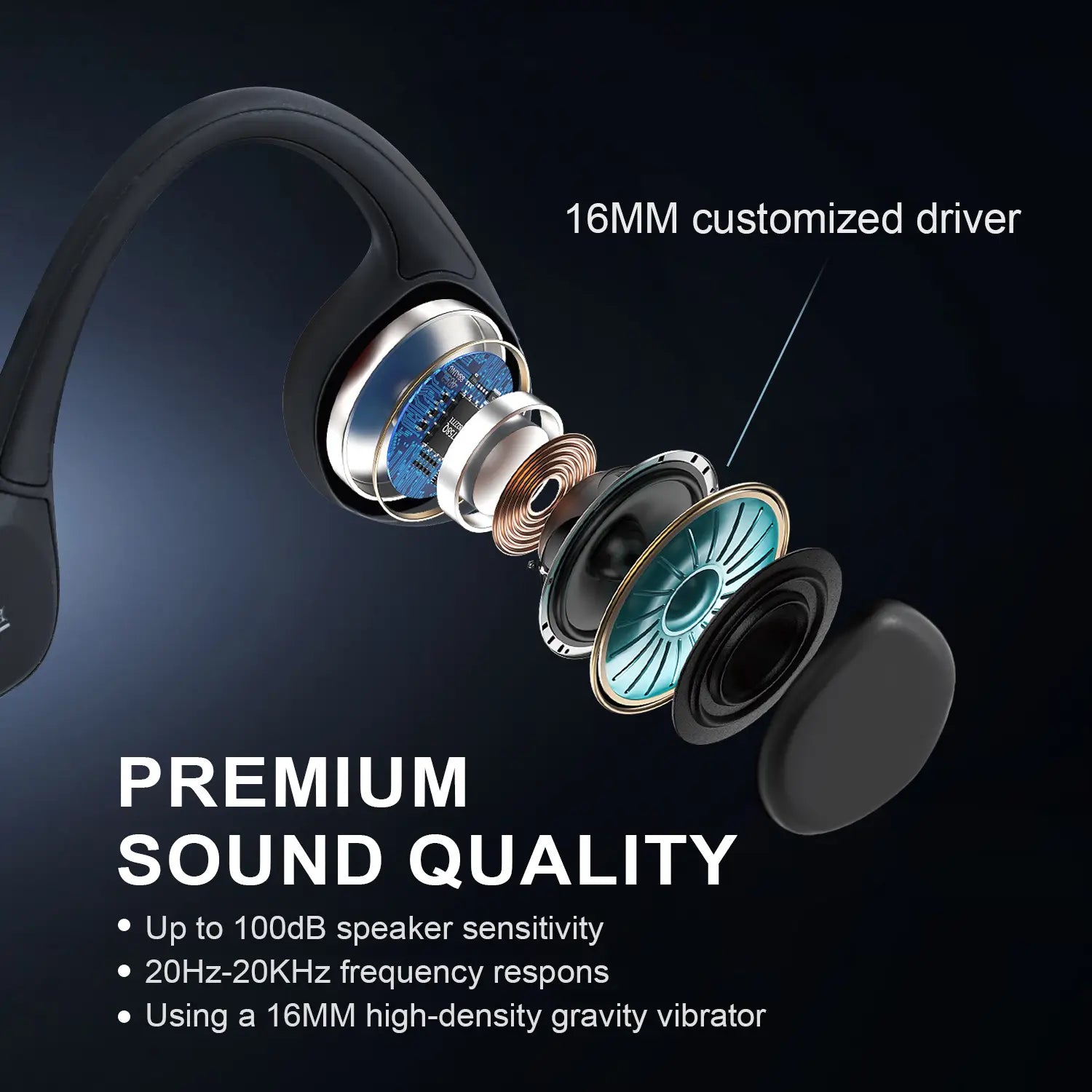 Tousains bone conduction headphones with premium sound quality