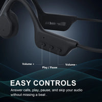 Tousains bone conduction headphones with easy controls 