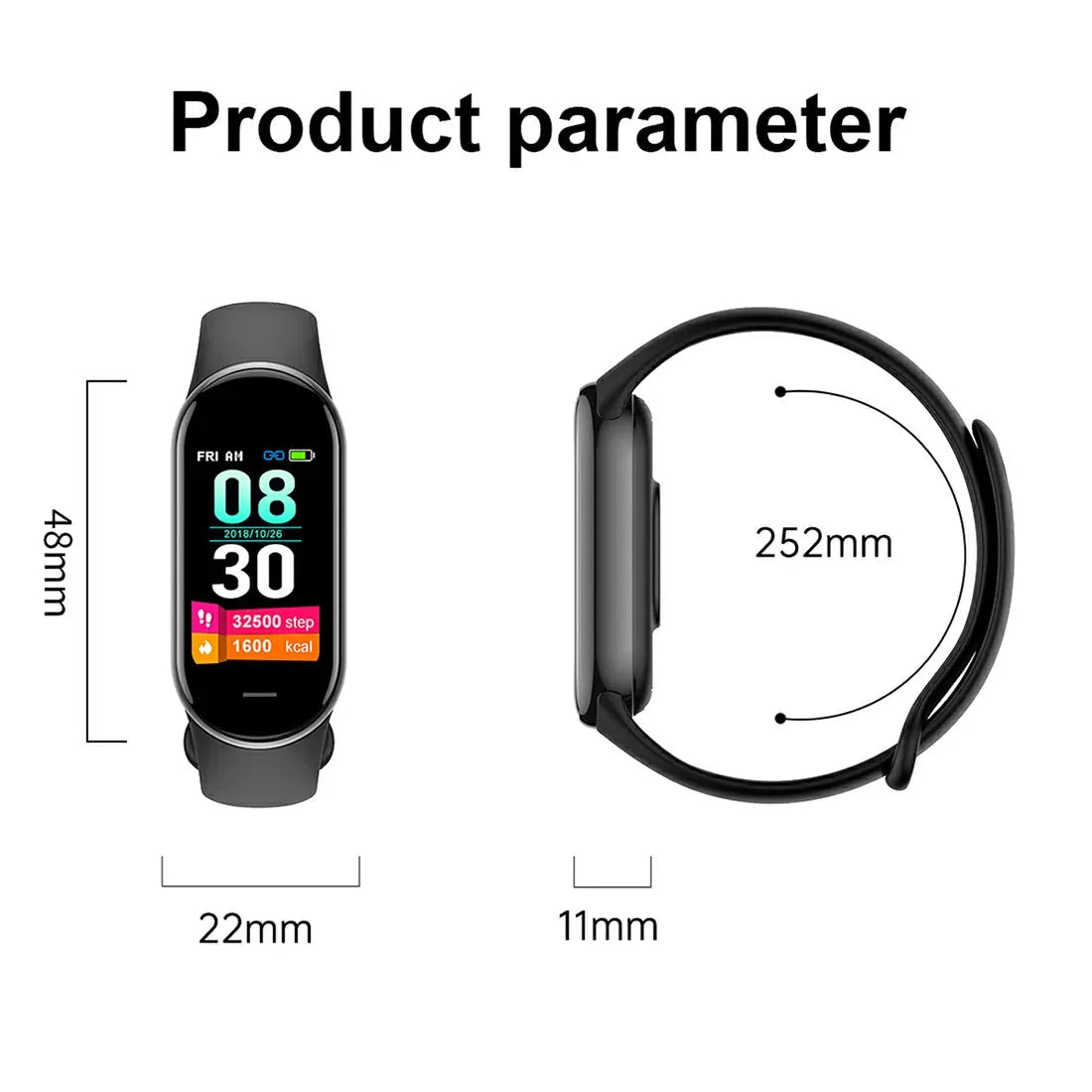 Tousains watch band S1 with parameters