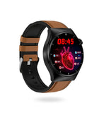 Tousains smartwatch H1 with brown leather strap